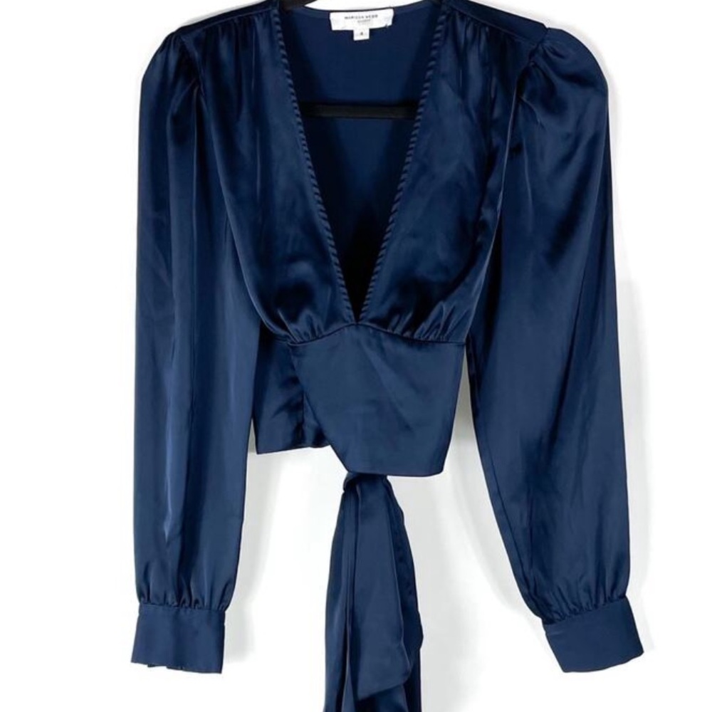 Marissa Webb Navy Blouse - Picture 2 of 2